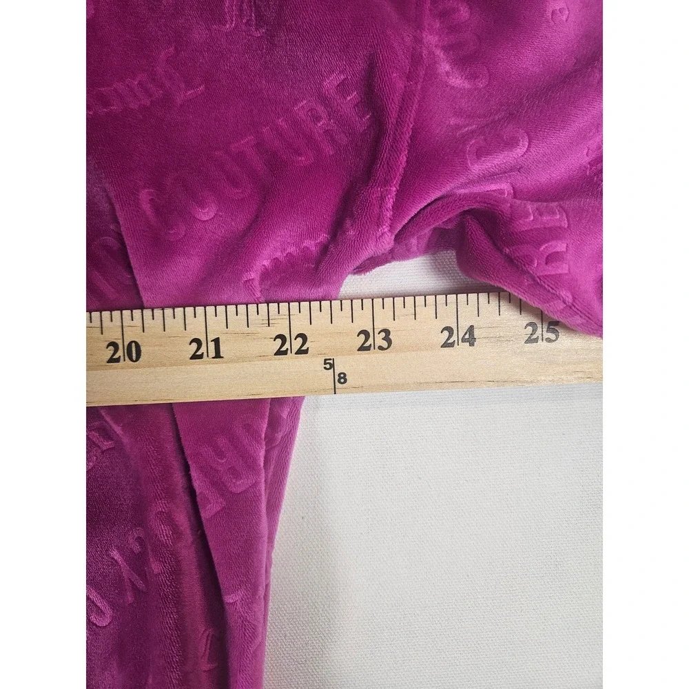 Juicy Couture Tracksuit Women M Purple Velour Y2K Logo Hoodie Jogger Set Lounge